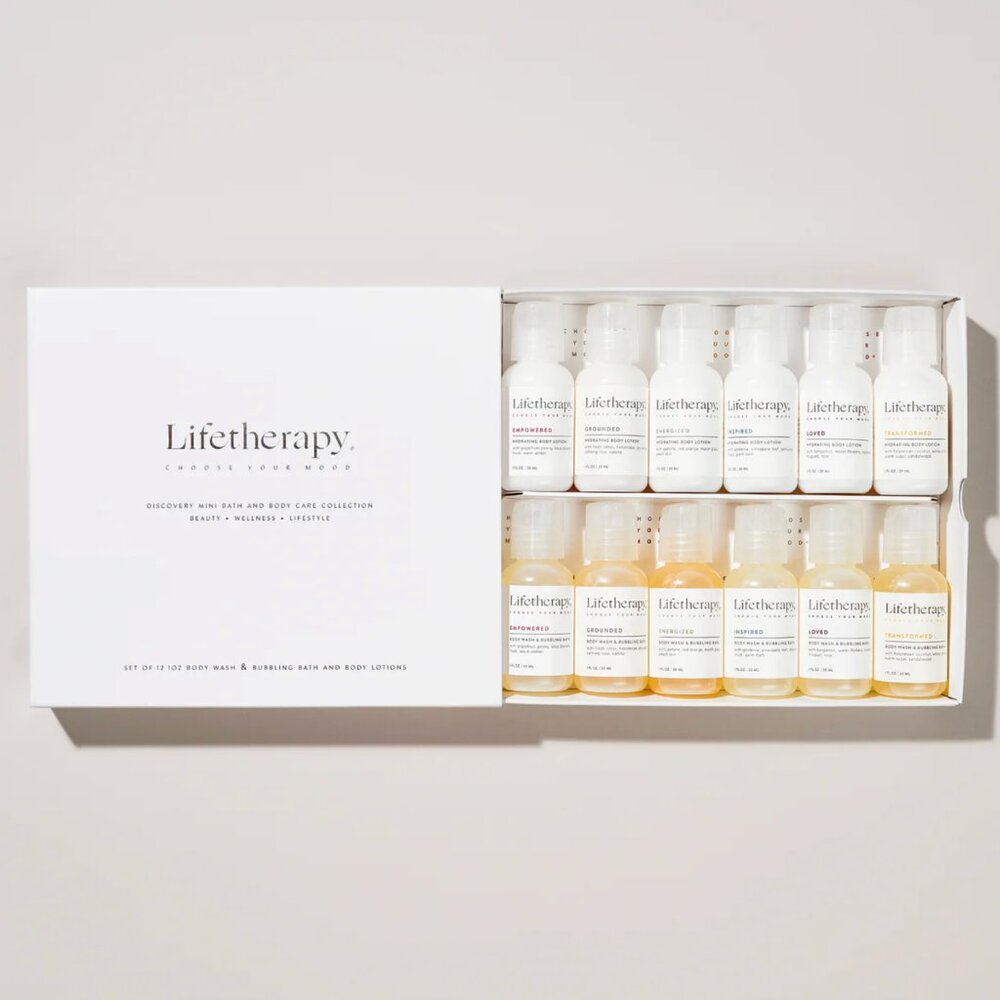 NIB Lifetherapy Discovery Mini Bath & Body Gift Set Travel-Size Luxury Fragrance